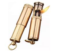 Ambrogio.L Vintage briquet roue kérosène briquet tranchée cuivre à l'ancienne essence huile laiton allume-feu