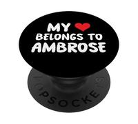 Ambrose - Mon cœur Appartient à Ambrose - l'amour PopSockets PopGrip Adhésif