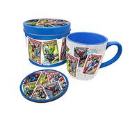 Pyramid International Tasse en étain Marvel Letters – Dessous de verre – Boîte métal