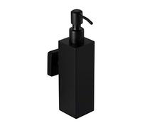 Ambrosya - Distributeur de Savon en Acier Inoxydable en Noir - Salle de Bain Porte-Support de Forage Mural (Acier Inoxydable (Noir), Angulaire)