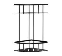 Ambrosya - Panier de Douche en Acier Inoxydable - Corbeille Étagère Baignoire Salle de Bains Bac à Douche Support de Tablette de Coin Murale