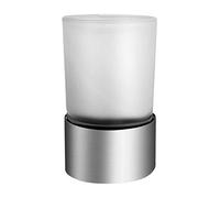 Ambrosya® | Porte-Brosse à Dents Exclusif en Acier Inoxydable | Salle de Bain Tasse Monture en Verre Toilette Brosse à Dents Dentifrice (Acier Inoxydable (Brossé))