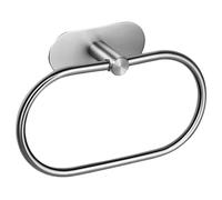 Ambrosya - Porte-Serviettes sans Perçage - Support de Porte-Serviettes de Salle de Bain Crochet Anneau Mural à Coller (Acier Inoxydable (Brossé))