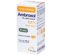 AMBROXOL EG LABO CONSEIL 0,6%, solution buvable pour affections bronchiques - Flacon 150 ml Solution(S)