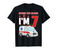 Ambulance d'anniversaire pour Enfants, sonnez l'alarme, J'Ai 7 Ans T-Shirt