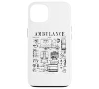 Ambulance EMT EMS - Brevet Vintage pour conducteur de véhicule ambulancier Coque pour iPhone 13