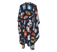 Ambulance Folle Unisexe Robe De Coiffure Pleine Longueur Cape De Barbier Réglable Cape De Coiffure Pour Coloration Des Cheveux Coupe De Cheveux Coupe Et Coloration 168X140Cm