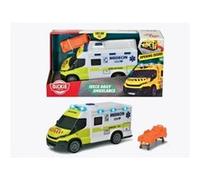 Ambulance Samu - Dickie - Iveco Daily - Roue Libre - Effets Sonores Et Lumineux