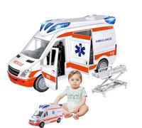 Ambulance Toy Car, grands jouets d'ambulance médicale avec des effets légers et sonores peuvent être ouverts avec un modèle de jouet de Modèle d'ambulance de simulation de simulation backgroun | Convi