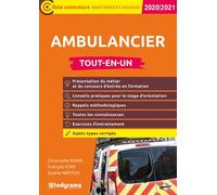 Ambulancier Tout-en-un 2020/2021 Présentation du métier et du concours d'entrée en formation - Collectif - Studyrama Eds - broché - Scolaire / Universitaire