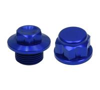 AMCBYSGC Écrou de blocage d'axe de roue avant/arrière CNC pour moto, compatible avec Husqvarna TE/FE/TX/FX 125-501 (2014-2022)(2 set Blue)