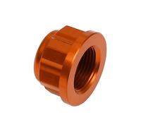 AMCBYSGC Écrou de blocage d'axe de roue avant/arrière CNC pour moto, compatible avec Husqvarna TE/FE/TX/FX 125-501 (2014-2022)(Rear Orange)