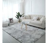 AMCER Tapis Salon Shaggy 180x230cm, Moquette Poil Long tapi, Moelleux Anti-poussière, pour Intérieur, Séjour, Chambre, Couloir - Gris