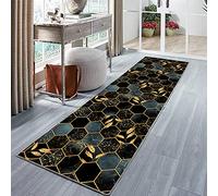 Amcider Tapis de Chambre Adulte Tapis Couloir Long Moderne Motif 3D Antidérapant Facile à Nettoyer pour Couloir pour Cuisine, Chambre à Coucher & Couloir- 60x280cm