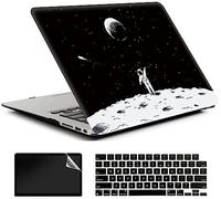 AMCJJ Coque Compatible avec MacBook Air 13,6 Pouces M3 A3113 M2 A2681 2024 2023 2022,Plastique Coque Rigide Case + EU Protection Clavier + Protecteur d'¨¦Cran,Fille de Plage