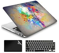 AMCJJ Coque Compatible avec MacBook Air 13,6 Pouces M3 A3113 M2 A2681 2024 2023 2022,Plastique Coque Rigide Case + EU Protection Clavier + Protecteur d'¨¦Cran,Ampoules Color¨¦ES