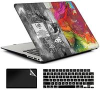 AMCJJ Coque Compatible avec MacBook Air 15 Pouces 2023 M2 A2941,Plastique Coque Rigide Case + EU Protection Clavier + Protecteur d'écran,Cerveau Gauche et Droit 2
