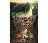 AMCJJ Puzzle 1000 Pièces en Bois 75x50cm - Art Classique pour Adultes et Enfants à Partir de 12 Ans - Le Canal des Étagères