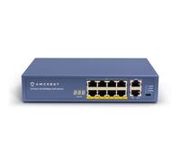 Amcrest 9-Port Power over Ethernet PoE + commutateur PoE avec boîtier en métal, 8-ports PoE + 802.3 at 96 W (Amps9e8p-at-96)