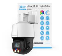 Amcrest Caméra IP extérieure PTZ POE + AI Zoom Pan Tilt Zoom (Optique 5X motorisé) Sécurité Speed Dome, détection Humaine et véhicule, IVS, détection de Visage, Suivi Automatique, POE+ (802.3at)