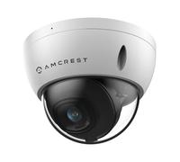 Amcrest Caméra PoE 5 MP, caméra IP de sécurité dôme anti-vandalisme extérieure, 5 mégapixels, vision nocturne de 30 m, objectif 2,8 mm, IP67, résistance IK10, microSD 256 Go (vendu séparément), cloud,