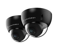 Amcrest Lot de 2 caméras PoE 5 MP, caméra IP d'extérieur Vandal Dome POE, 5 mégapixels, vision nocturne de 30 m, objectif 2,8 mm, IP67, résistance IK10, microSD 256 Go (vendu séparément)