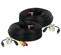 Amcrest Prédéfinis All-in-One Siamois BNC vidéo et d'alimentation CCTV câble de caméra de sécurité avec Deux connecteurs Femelles pour 960H & HD-cvi Camera et DVR