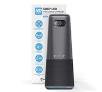 Amcrest ProHD Webcam de conférence 1080p avec microphone et haut-parleur, caméra portable tout-en-un grand angle de 100°, micro vocal de 4 m, suppression intelligente du bruit, USB Plug & Play ACC4