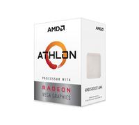 AMD Athlon 3000G, 3.5 GHz, 2 Cores / 4 Threads, 4 Mo L3 Cache, Socket AM4, Radeon Vega 3, TDP 35W, DDR4 2667MHz, PCIe 3.0