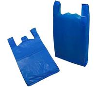 AMD Nexus Lot de 100 grands sacs de transport en plastique résistants Bleu 28 x 43 x 53 cm