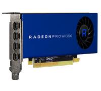 AMD Radeon Pro WX 3200 - Carte graphique - Radeon Pro WX 3200 - 4 Go GDDR5 - PCIe 3.0 x16 profil bas - 4 x Mini DisplayPort