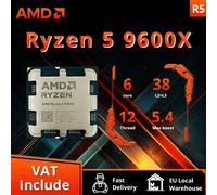 AMD Ryzen 5 9600X R5 9600X 5.4GHz 6 cœurs 12 threads 4NM 38M processeur de bureau Socket AM5 CPU Processo de jeu mais pas de ventilateur