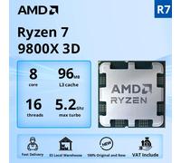 AMD Processeur Ryzen 7 9800X3D – 8 cœurs/16 threads, Zen 5, 104 Mo, 120W, jusqu'à 5,2 GHz, Socket AM5