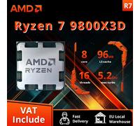 AMD RYZEN ™ 7 9800X 3D 8 Coeurs/16 Threads débridés, Architecture Zen 5, 104 Mo Cache, 120W TDP, Jusqu'a 5.2 Ghz Frequence Boost, Socket AM5, Ventilateur Non Inclus