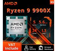 AMD Ryzen 9 9900X nouveau 12 cœurs 24 threads R9 9900x 9000 série DDR5 5.6 GHz L3 = 64M prise de cache de jeu AM5TDP 120W mais sans ventilateur