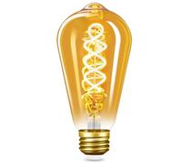 Amdenkyu Ampoule LED Edison E27, Ampoule Vintage Dimmable 4W LED Filament en Verre Ambré, Idéale pour un Éclairage Décoratif