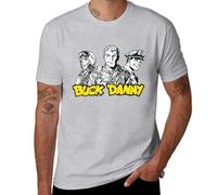 AMdeTUNS Buck Danny T-Shirt t Shirt Man t Shirts Custom t Shirts Graphic t Shirts Mens Workout Shirts Grey M