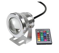 AMDHZ Eclairage sous Marin Spot Fontaine 10W LED pour Piscine IP68 étanche en saillie Projecteur sous-Marin (Color : RGB+Remote Control, Size : A-12V)