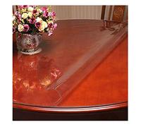 AMDHZ Protection De Table Nappe Ronde Transparente Tapis Protège Sol PVC Insipide Résistant À l'eau Et À l'huile Utilisé pour Table Basse Le Restaurant Chaise (Color : 2mm, Size : Diameter 110cm)