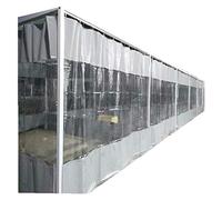 AMDHZ Rideau Plastique Transparent Terrasse PVC 0,5mm Rideau Pergola Extérieur Coupe-Vent Étanche Périphériques de Terrasse avec Oeillets Utilisé pour Extérieur, Jardin, Garage, Balcon, Pergola