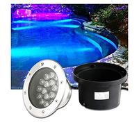 AMDHZ Spot LED Piscine encastrable IP68 étanche Acier Inoxydable eclairage sous Marin 12V Spot étanche Éclairage de caractéristique de l'eau (Color : Cold White Light, Size : 9W)