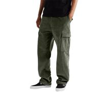 AMDOLE Basics Pantalon cargo pour homme en velours côtelé de couleur unie multi-poches Pantalon droit Pantalon de rue décontracté Salopette ample Pantalon cargo pour homme, a, M