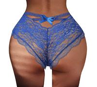 AMDOLE Brassière Transgenre Fluoroscop Sexy Et Attrayant pour Femmes Taille Basse Et Beau Pantalon en Forme De G De La Hanche sous-Vêtements Legging Chaud (Blue, L)