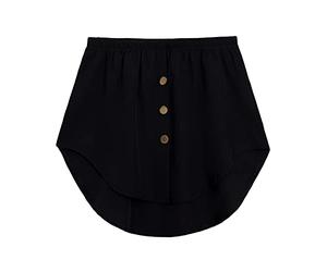 AMDOLE Cache-sommier pour lit réglable - Taille supérieure - Avec bande élastique - Pour femme - Jupe crayon grande taille, Noir , S