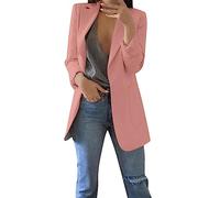 AMDOLE Clearance Deals Of The Day 2024 Veste Blazer Femme Chic Et Élégant Pure Color Bouton Lâche Casual Business Slim Fit Couleur Unie Décontracté Veste Printemps L'Été Manteau Top Epic Daily Deal