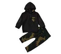 AMDOLE Combinaison Soirée Fille Bébé ensemble garçons enfant à capuche Camouflage bambin hauts tenues pantalons imprimés filles tenues et ensemble Classiques Ensemble Short
