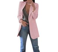 AMDOLE Deals Of The Day Lightn Deals Today Today 2024 Veste Blazer Femme Chic Et Élégant Pure Color Bouton Lâche Casual Business Slim Fit Couleur Unie Décontracté Veste Printemps L'Été Manteau Top