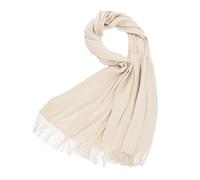 AMDOLE Écharpe en laine légère pour femme - Doux au toucher - Châle pashmina - Chapeaux et écharpes pour femme, beige, taille unique