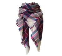 AMDOLE Écharpe en soie pour états de cheveux - Blanc - Multicolore - Double imitation carreaux - Écharpe carrée pour homme et femme - Écharpe châle citron vert - Écharpe pour femme, rose, taille
