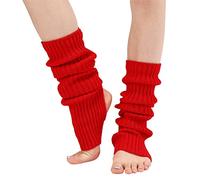 AMDOLE Jambières pour homme en tricot côtelé des années 80 pour le ski, la danse, le sport, coffret cadeau, Rouge, taille unique